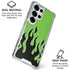 Green Flames Galaxy S25 Ultra Clear Case